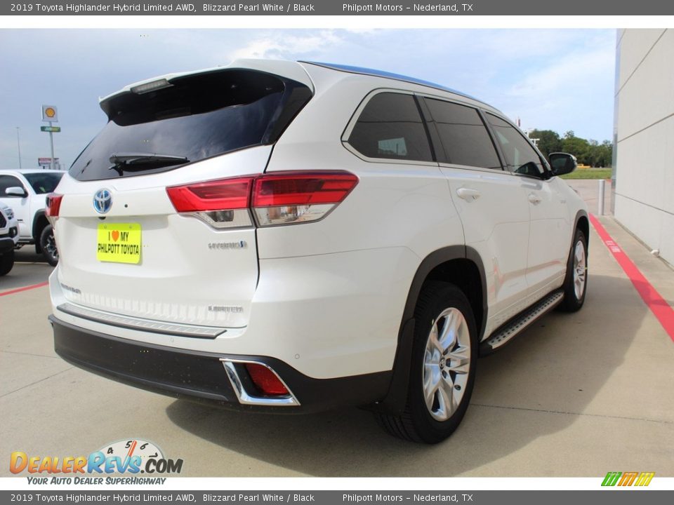 2019 Toyota Highlander Hybrid Limited AWD Blizzard Pearl White / Black Photo #8