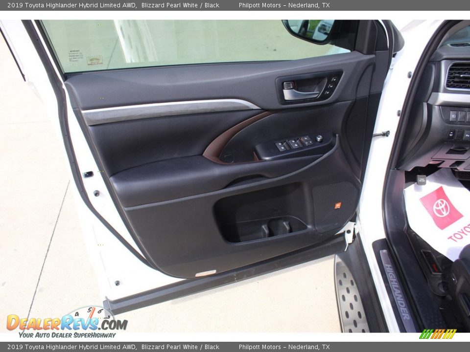 2019 Toyota Highlander Hybrid Limited AWD Blizzard Pearl White / Black Photo #9