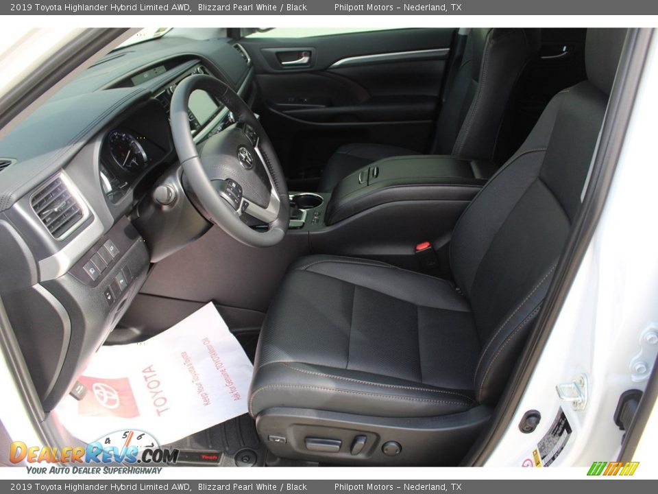 2019 Toyota Highlander Hybrid Limited AWD Blizzard Pearl White / Black Photo #10