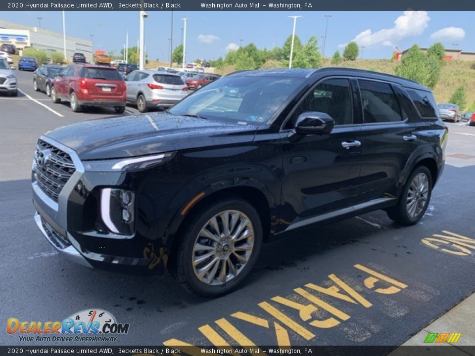 2020 Hyundai Palisade Limited AWD Becketts Black / Black Photo #7
