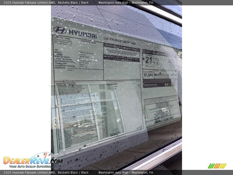 2020 Hyundai Palisade Limited AWD Becketts Black / Black Photo #16