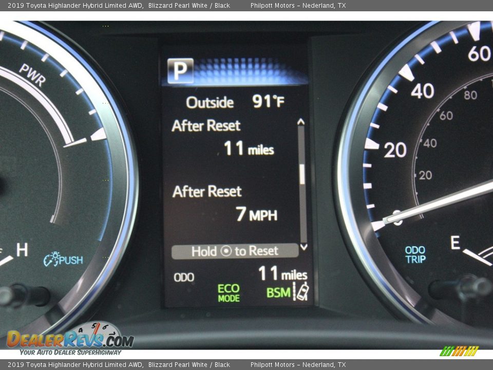 2019 Toyota Highlander Hybrid Limited AWD Blizzard Pearl White / Black Photo #15