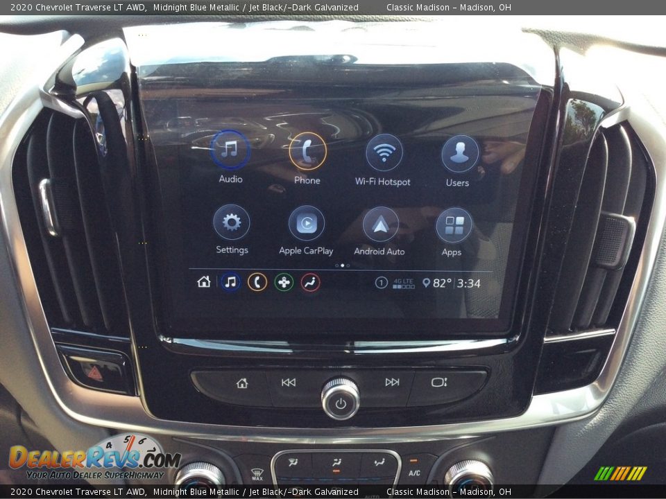 2020 Chevrolet Traverse LT AWD Midnight Blue Metallic / Jet Black/­Dark Galvanized Photo #14