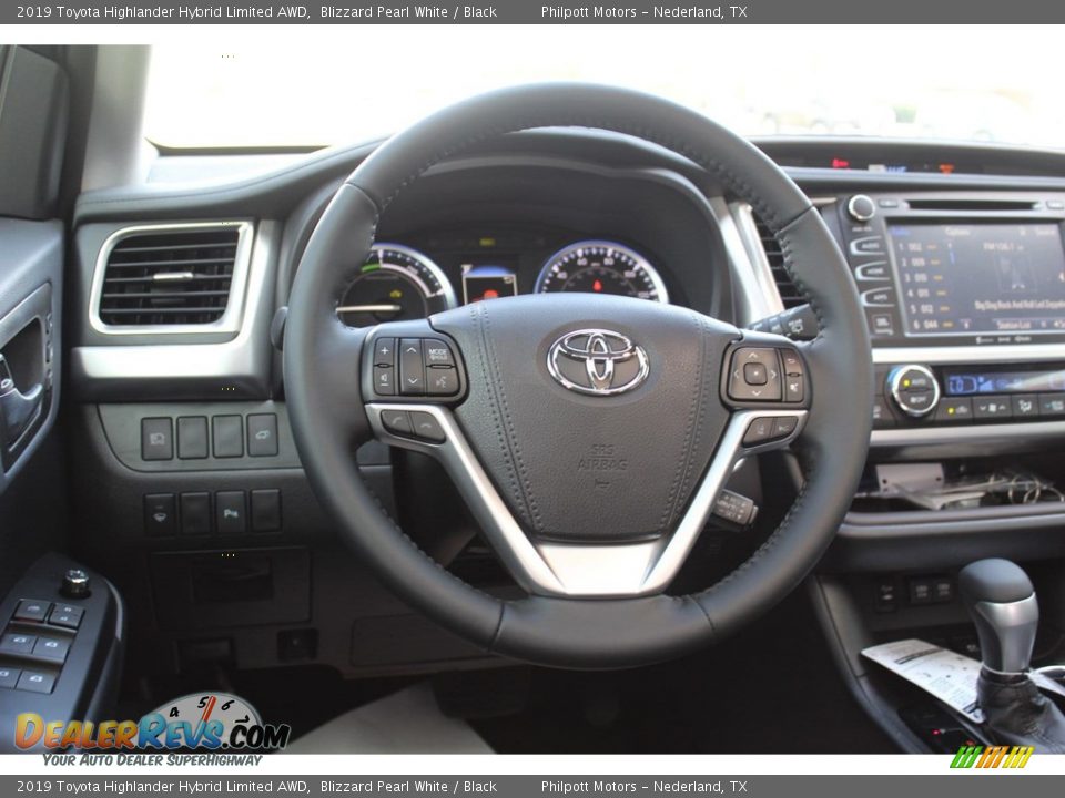 2019 Toyota Highlander Hybrid Limited AWD Blizzard Pearl White / Black Photo #24