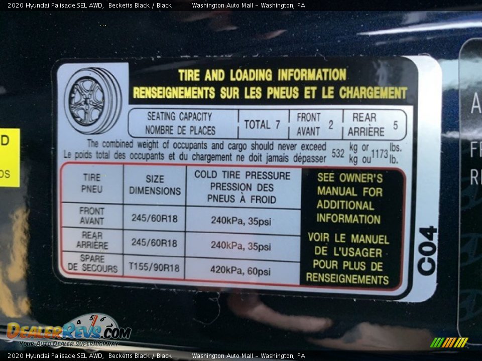 2020 Hyundai Palisade SEL AWD Becketts Black / Black Photo #9