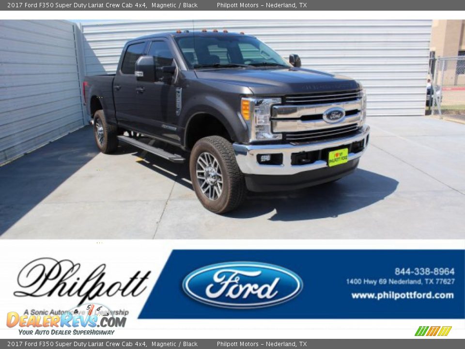 2017 Ford F350 Super Duty Lariat Crew Cab 4x4 Magnetic / Black Photo #1