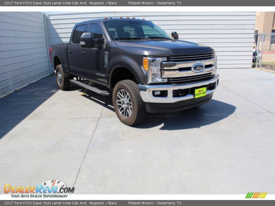 2017 Ford F350 Super Duty Lariat Crew Cab 4x4 Magnetic / Black Photo #2