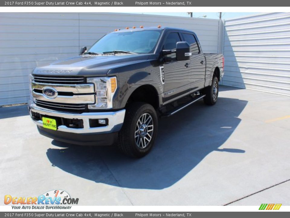2017 Ford F350 Super Duty Lariat Crew Cab 4x4 Magnetic / Black Photo #4