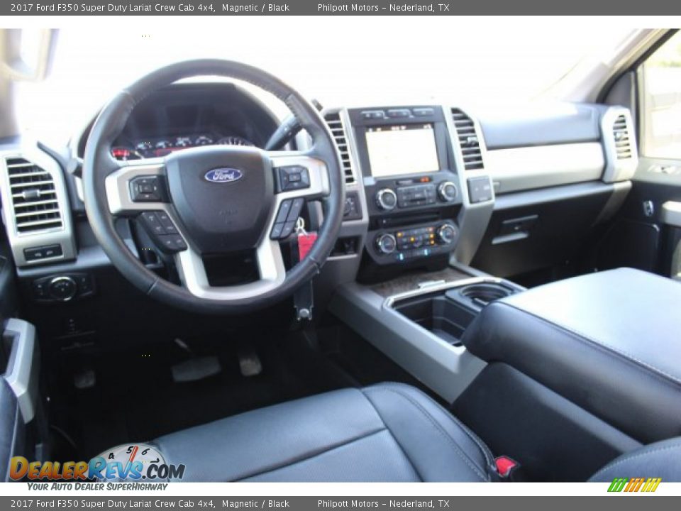 2017 Ford F350 Super Duty Lariat Crew Cab 4x4 Magnetic / Black Photo #20
