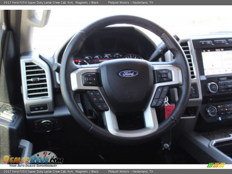 2017 Ford F350 Super Duty Lariat Crew Cab 4x4 Magnetic / Black Photo #21