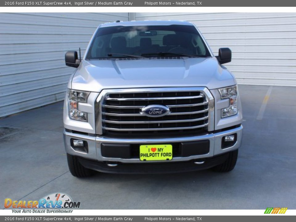 2016 Ford F150 XLT SuperCrew 4x4 Ingot Silver / Medium Earth Gray Photo #3