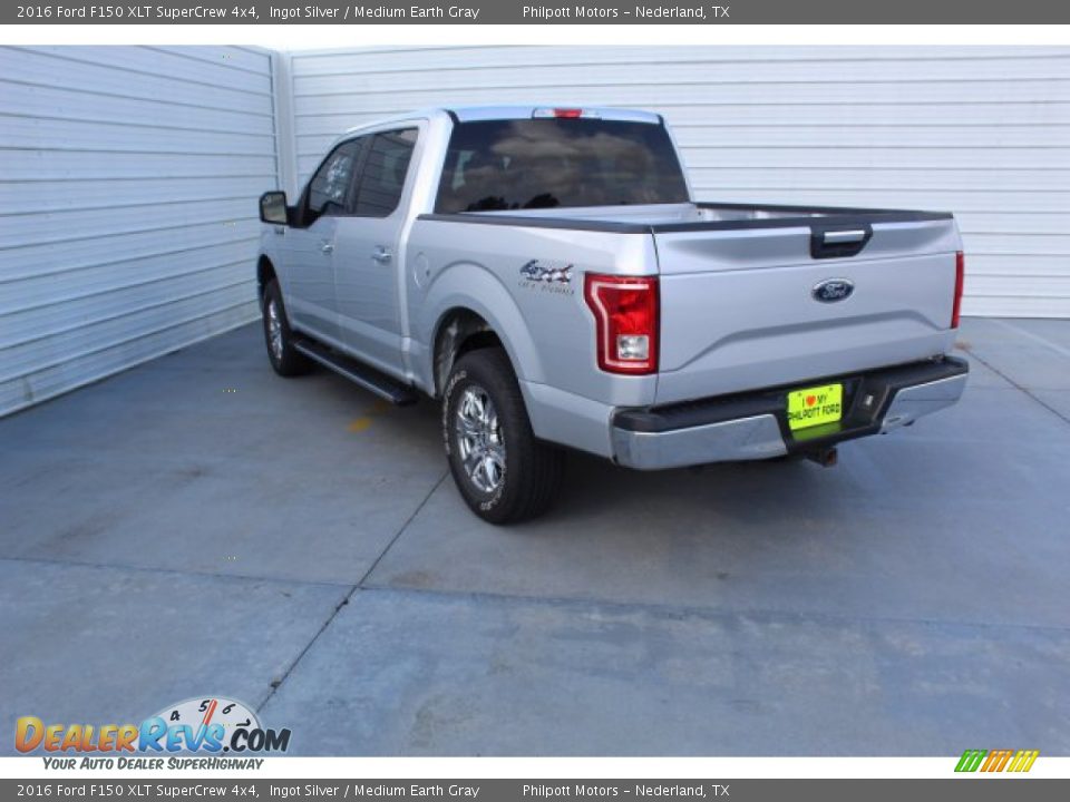 2016 Ford F150 XLT SuperCrew 4x4 Ingot Silver / Medium Earth Gray Photo #6