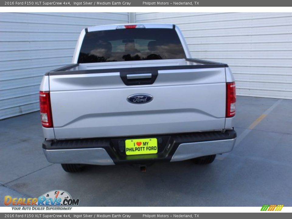 2016 Ford F150 XLT SuperCrew 4x4 Ingot Silver / Medium Earth Gray Photo #7