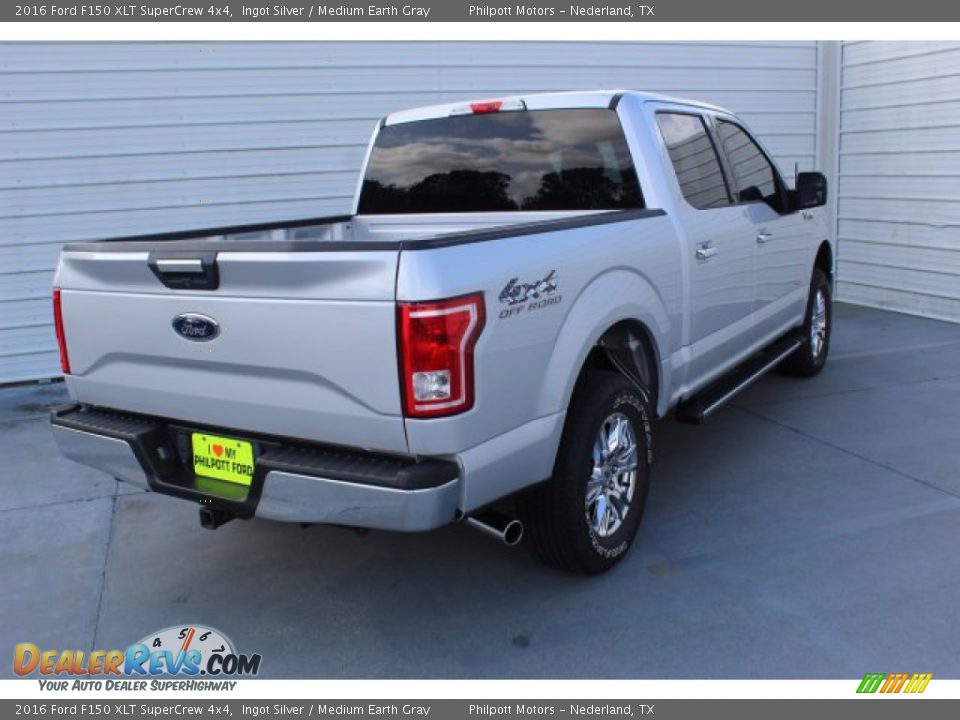 2016 Ford F150 XLT SuperCrew 4x4 Ingot Silver / Medium Earth Gray Photo #8