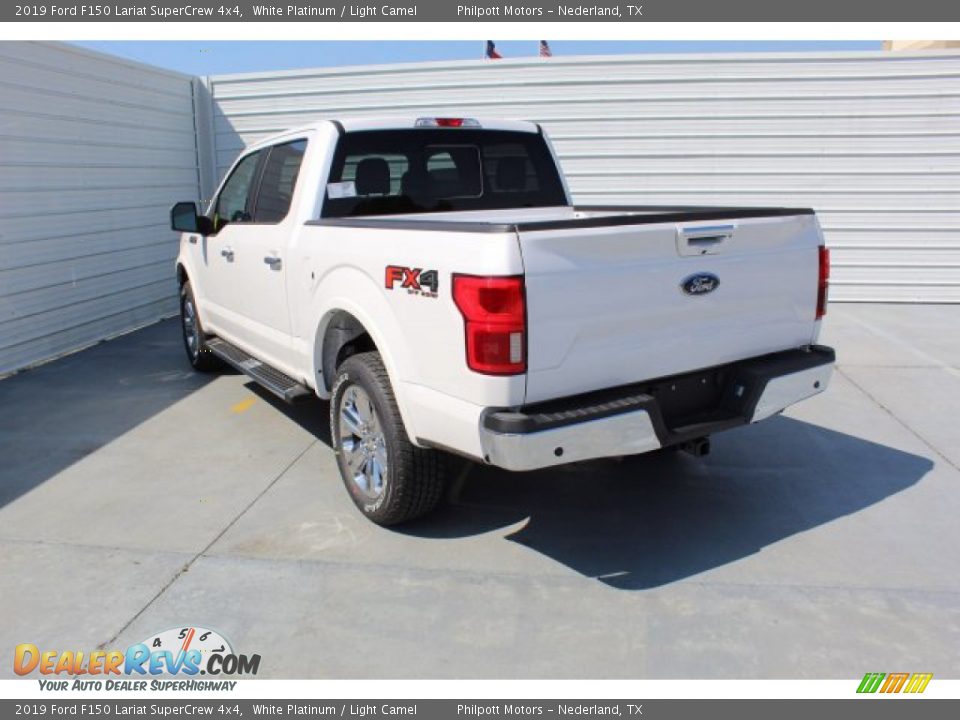2019 Ford F150 Lariat SuperCrew 4x4 White Platinum / Light Camel Photo #7
