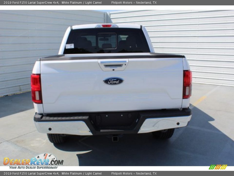 2019 Ford F150 Lariat SuperCrew 4x4 White Platinum / Light Camel Photo #8