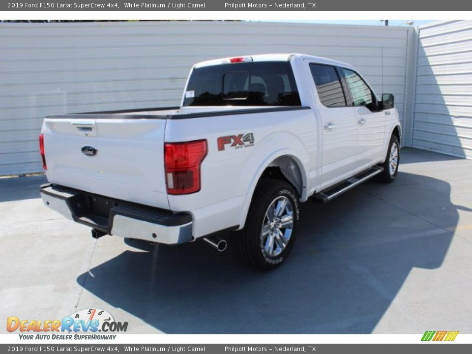 2019 Ford F150 Lariat SuperCrew 4x4 White Platinum / Light Camel Photo #9