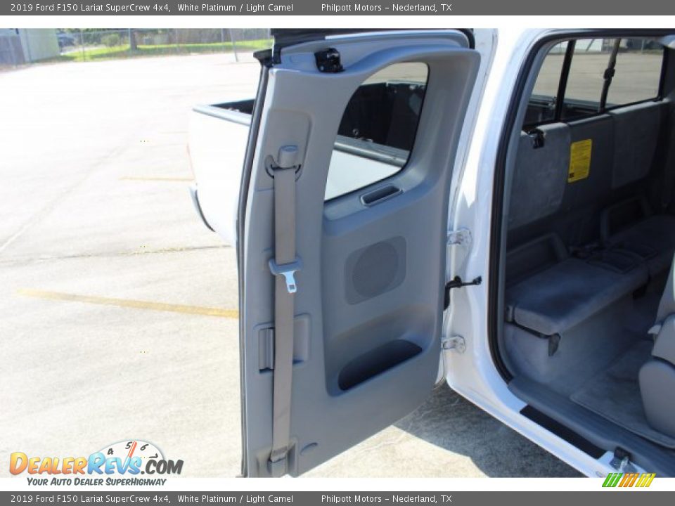 2019 Ford F150 Lariat SuperCrew 4x4 White Platinum / Light Camel Photo #21