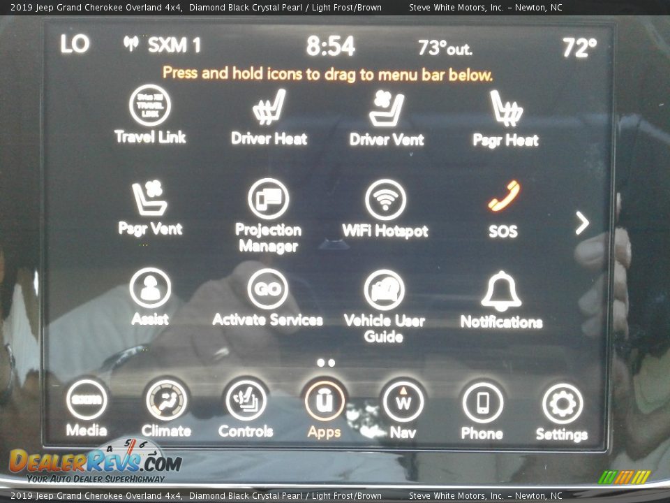 2019 Jeep Grand Cherokee Overland 4x4 Diamond Black Crystal Pearl / Light Frost/Brown Photo #27