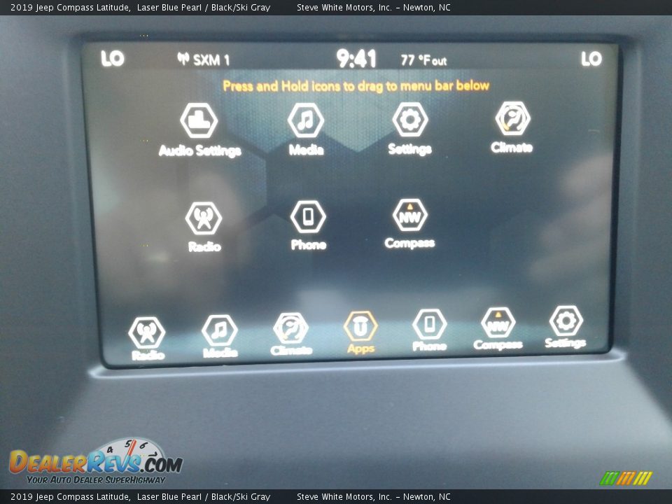 2019 Jeep Compass Latitude Laser Blue Pearl / Black/Ski Gray Photo #24