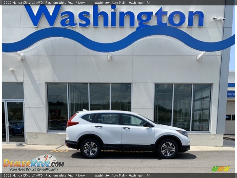 2019 Honda CR-V LX AWD Platinum White Pearl / Ivory Photo #1