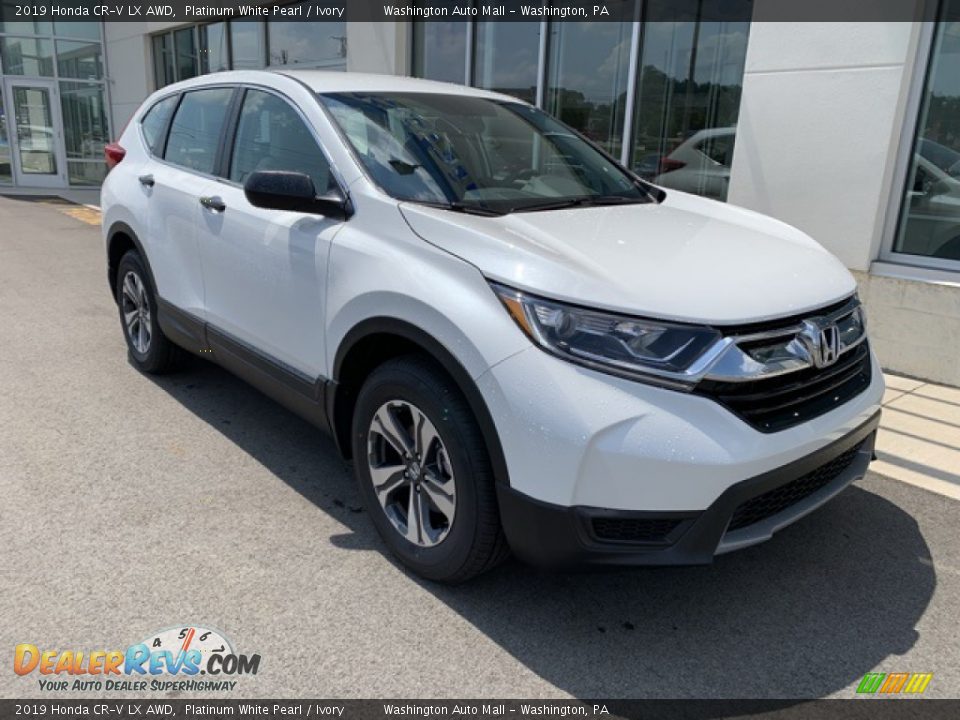 2019 Honda CR-V LX AWD Platinum White Pearl / Ivory Photo #2