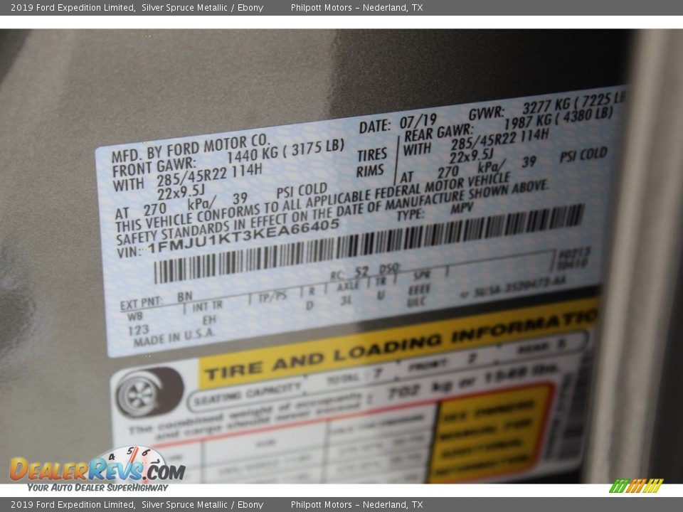 2019 Ford Expedition Limited Silver Spruce Metallic / Ebony Photo #27