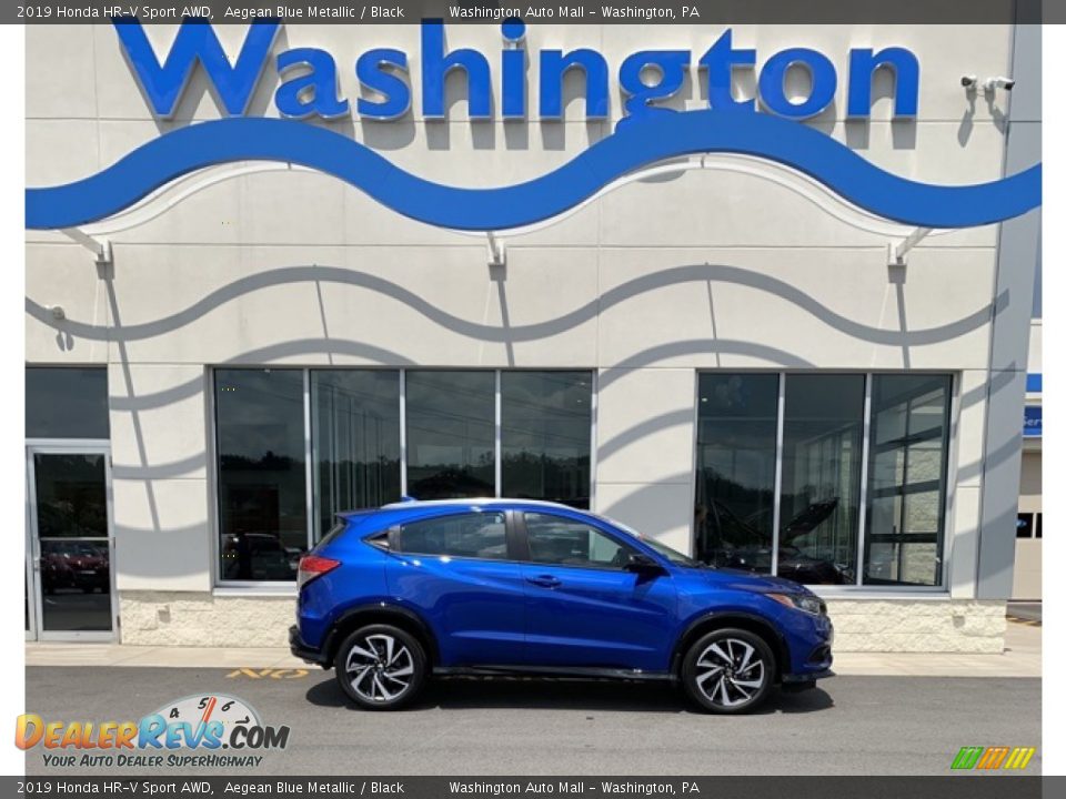 2019 Honda HR-V Sport AWD Aegean Blue Metallic / Black Photo #1