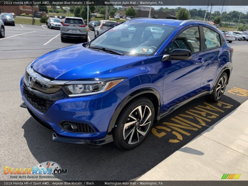 2019 Honda HR-V Sport AWD Aegean Blue Metallic / Black Photo #4