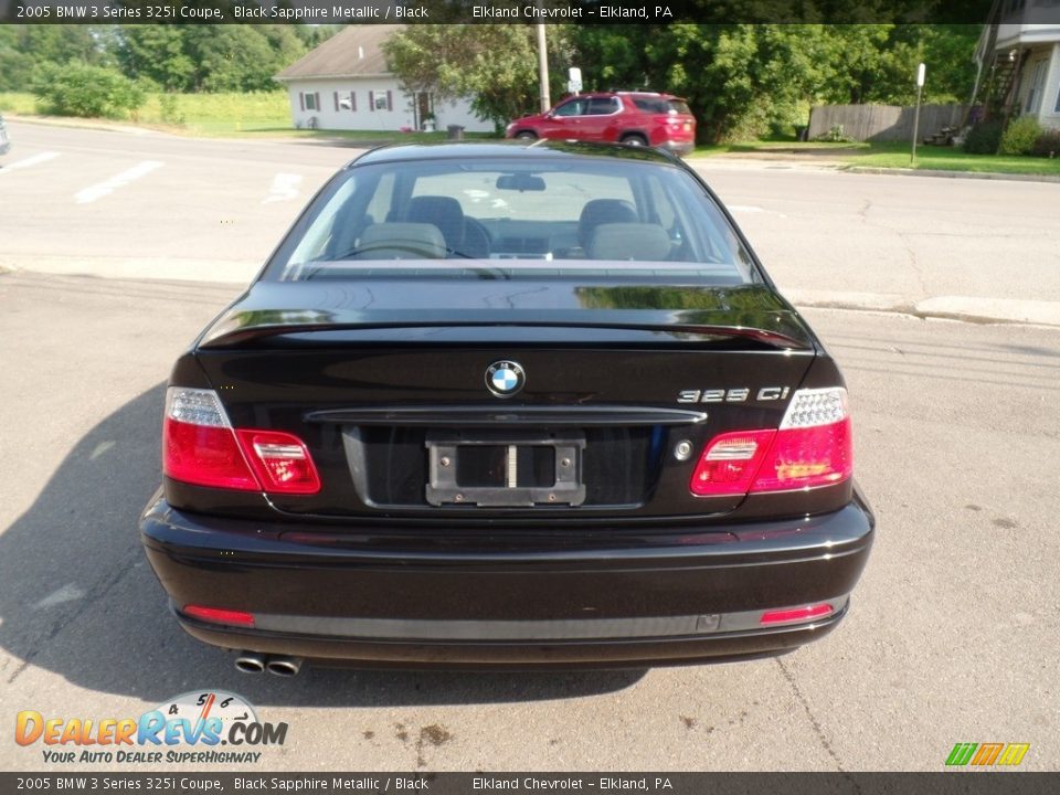 2005 BMW 3 Series 325i Coupe Black Sapphire Metallic / Black Photo #7