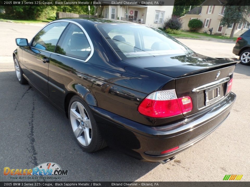 2005 BMW 3 Series 325i Coupe Black Sapphire Metallic / Black Photo #8