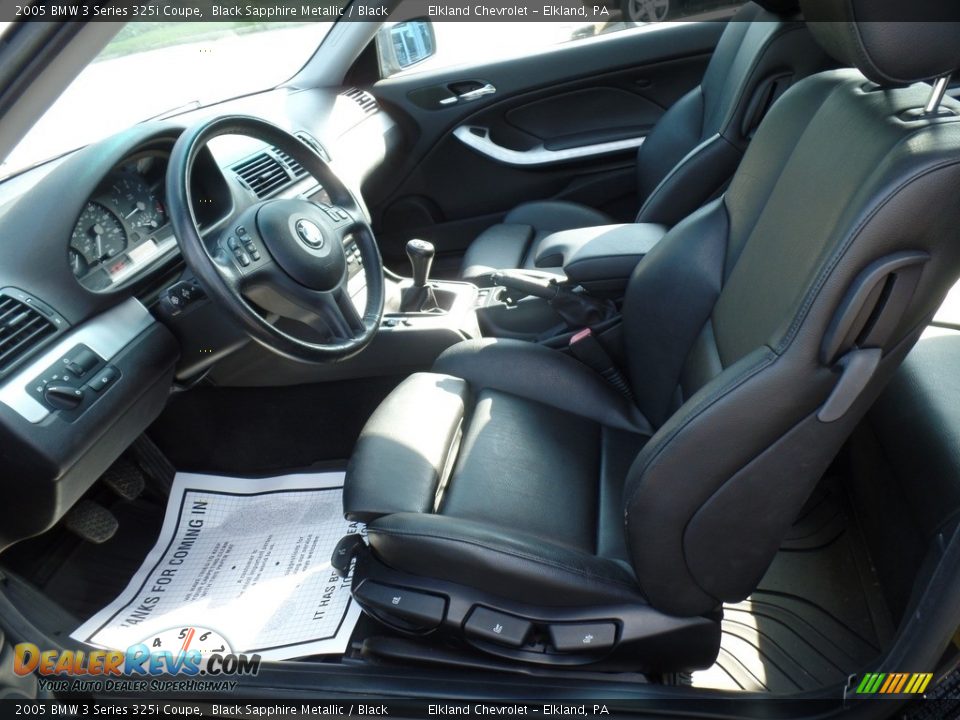2005 BMW 3 Series 325i Coupe Black Sapphire Metallic / Black Photo #14
