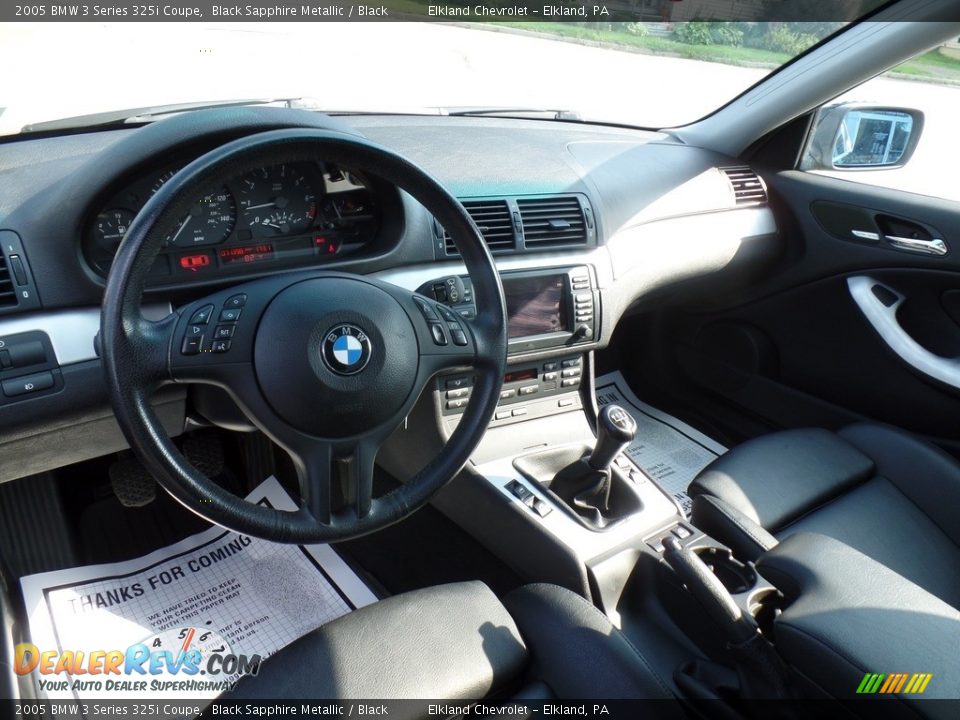 2005 BMW 3 Series 325i Coupe Black Sapphire Metallic / Black Photo #16