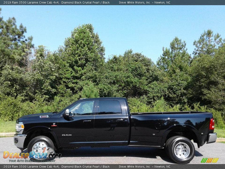 2019 Ram 3500 Laramie Crew Cab 4x4 Diamond Black Crystal Pearl / Black Photo #1