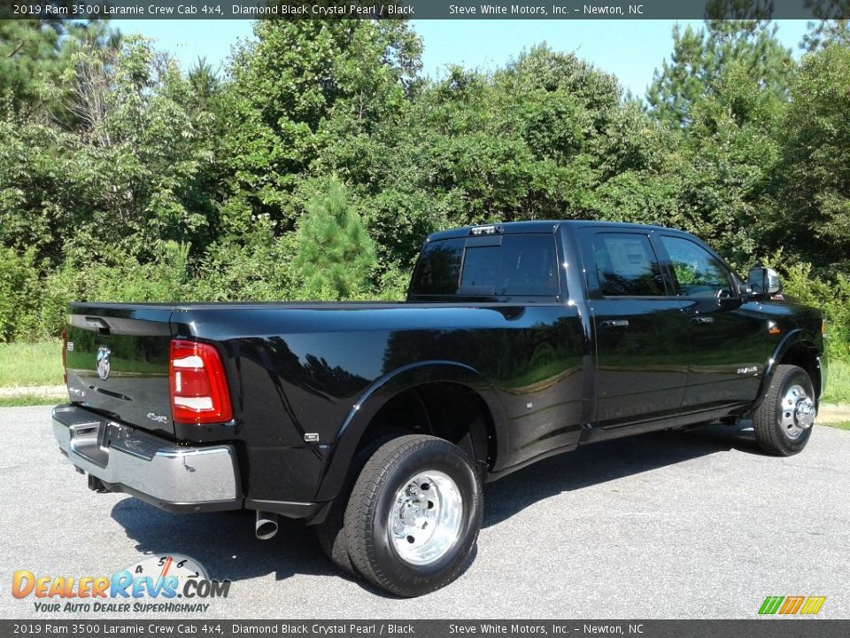 2019 Ram 3500 Laramie Crew Cab 4x4 Diamond Black Crystal Pearl / Black Photo #6
