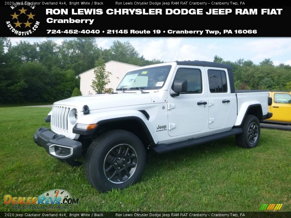 2020 Jeep Gladiator Overland 4x4 Bright White / Black Photo #1