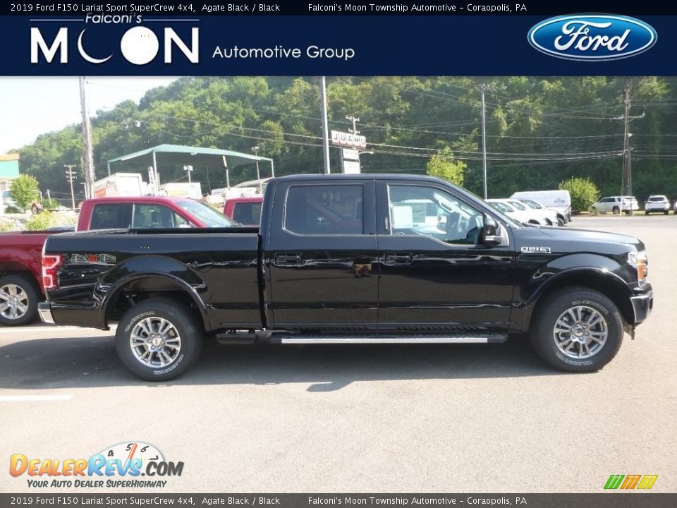 2019 Ford F150 Lariat Sport SuperCrew 4x4 Agate Black / Black Photo #1