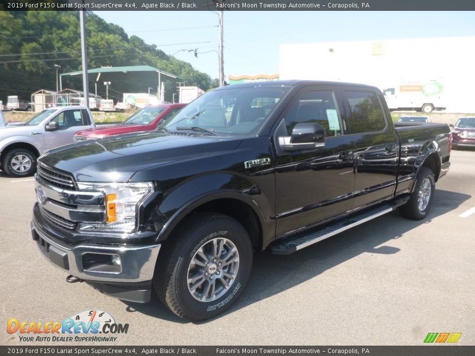 2019 Ford F150 Lariat Sport SuperCrew 4x4 Agate Black / Black Photo #2