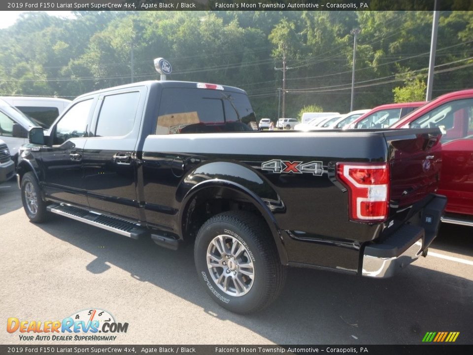 2019 Ford F150 Lariat Sport SuperCrew 4x4 Agate Black / Black Photo #3