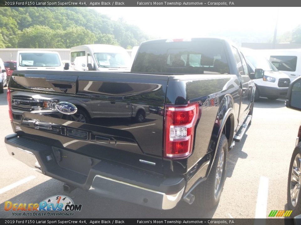 2019 Ford F150 Lariat Sport SuperCrew 4x4 Agate Black / Black Photo #4