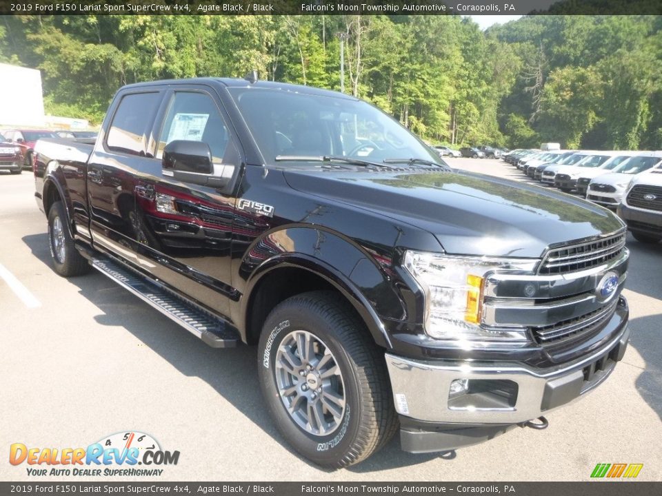 2019 Ford F150 Lariat Sport SuperCrew 4x4 Agate Black / Black Photo #5