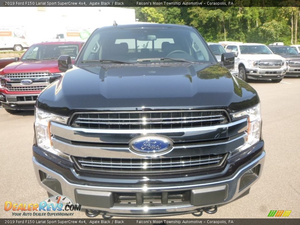 2019 Ford F150 Lariat Sport SuperCrew 4x4 Agate Black / Black Photo #6