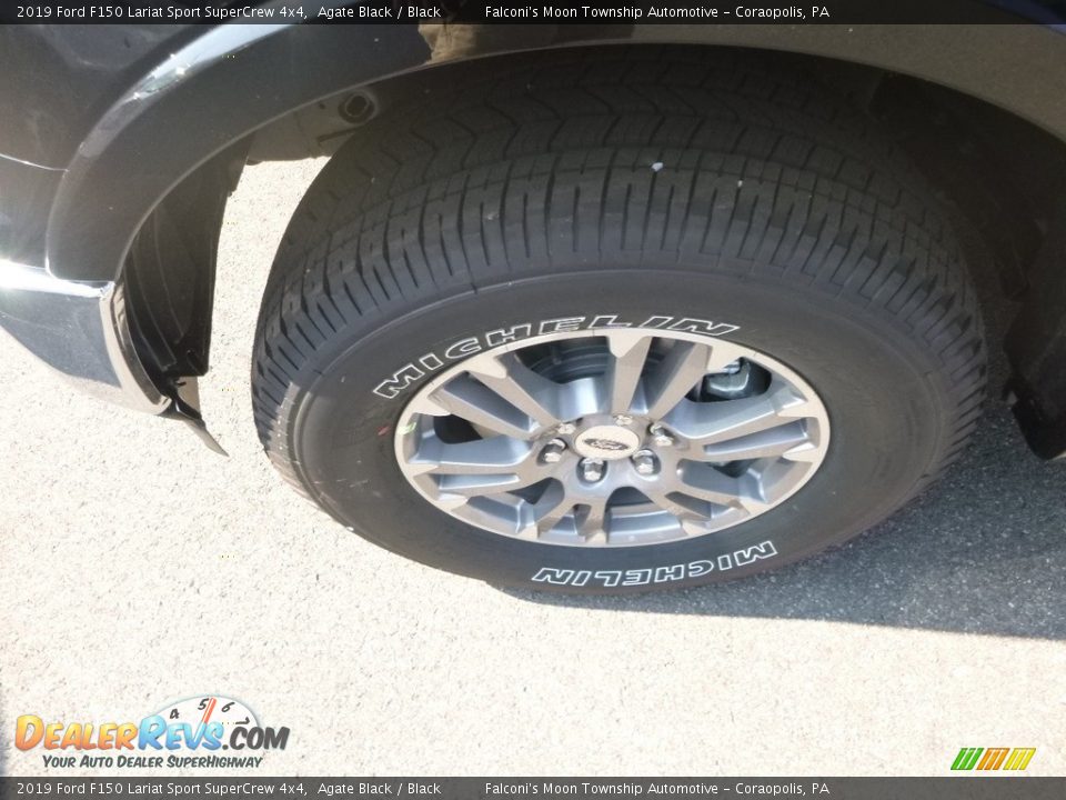 2019 Ford F150 Lariat Sport SuperCrew 4x4 Agate Black / Black Photo #7