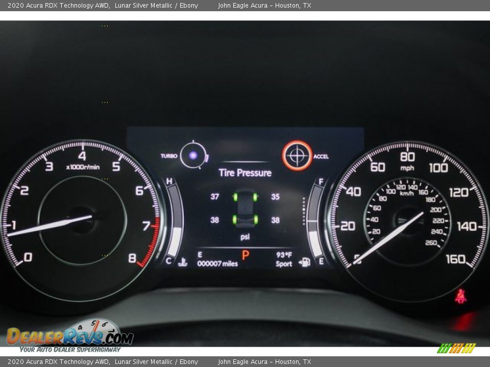 2020 Acura RDX Technology AWD Gauges Photo #32