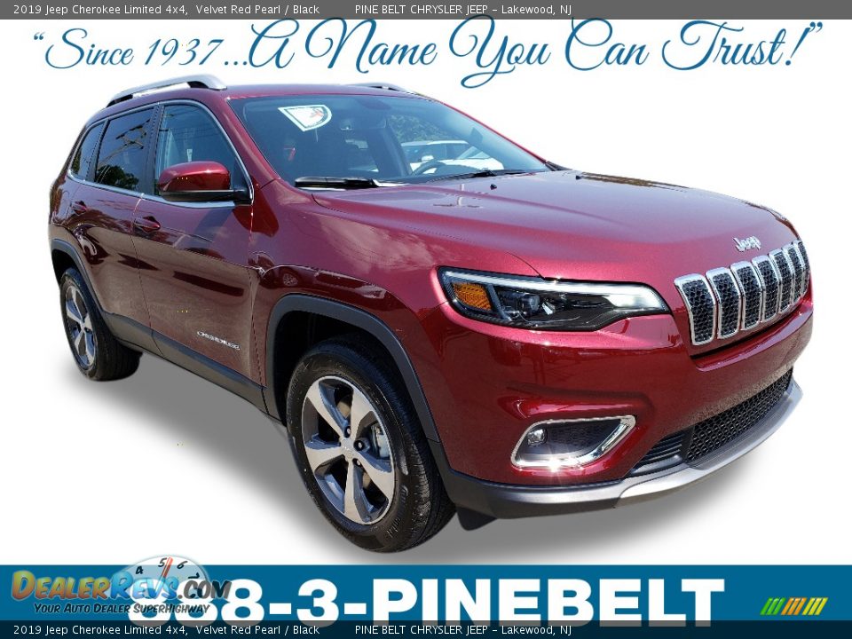 2019 Jeep Cherokee Limited 4x4 Velvet Red Pearl / Black Photo #1