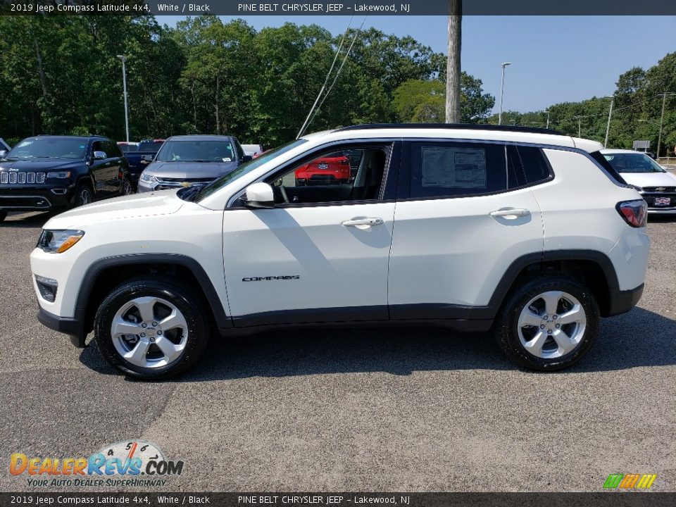 2019 Jeep Compass Latitude 4x4 White / Black Photo #3