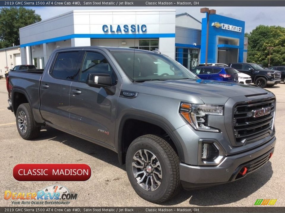 2019 GMC Sierra 1500 AT4 Crew Cab 4WD Satin Steel Metallic / Jet Black Photo #1