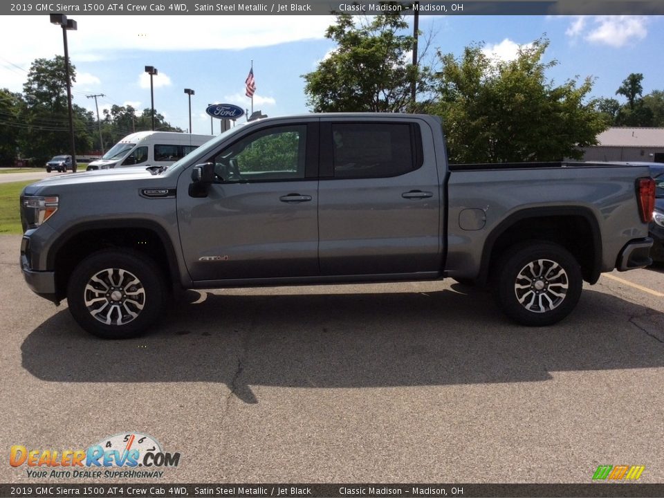 2019 GMC Sierra 1500 AT4 Crew Cab 4WD Satin Steel Metallic / Jet Black Photo #6