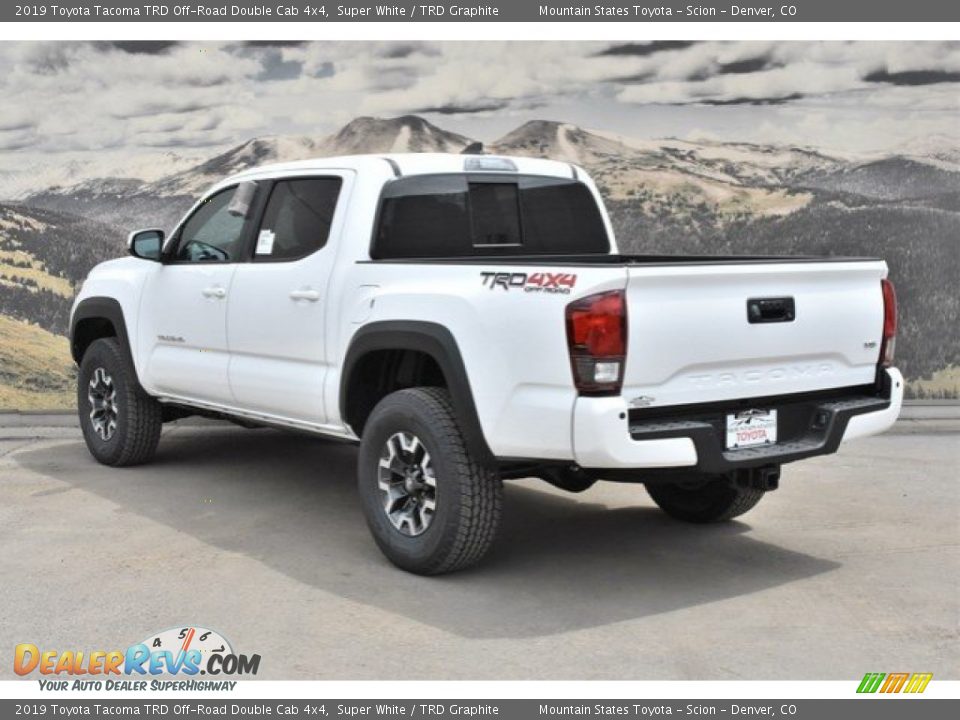 2019 Toyota Tacoma TRD Off-Road Double Cab 4x4 Super White / TRD Graphite Photo #3