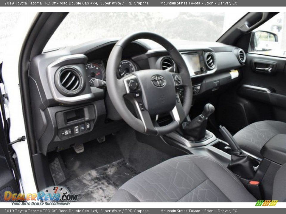 2019 Toyota Tacoma TRD Off-Road Double Cab 4x4 Super White / TRD Graphite Photo #5